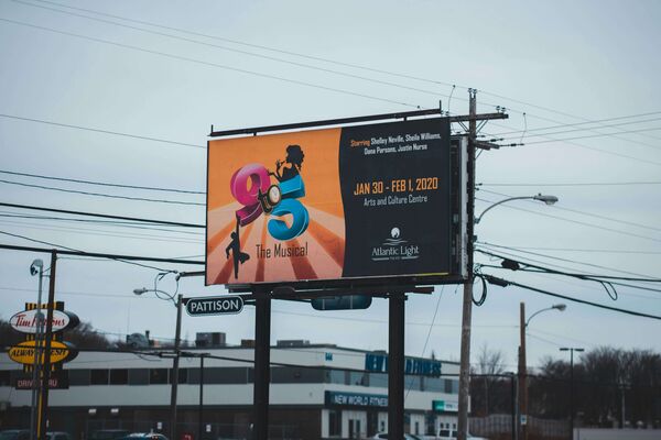 Road-side billboard advertising
